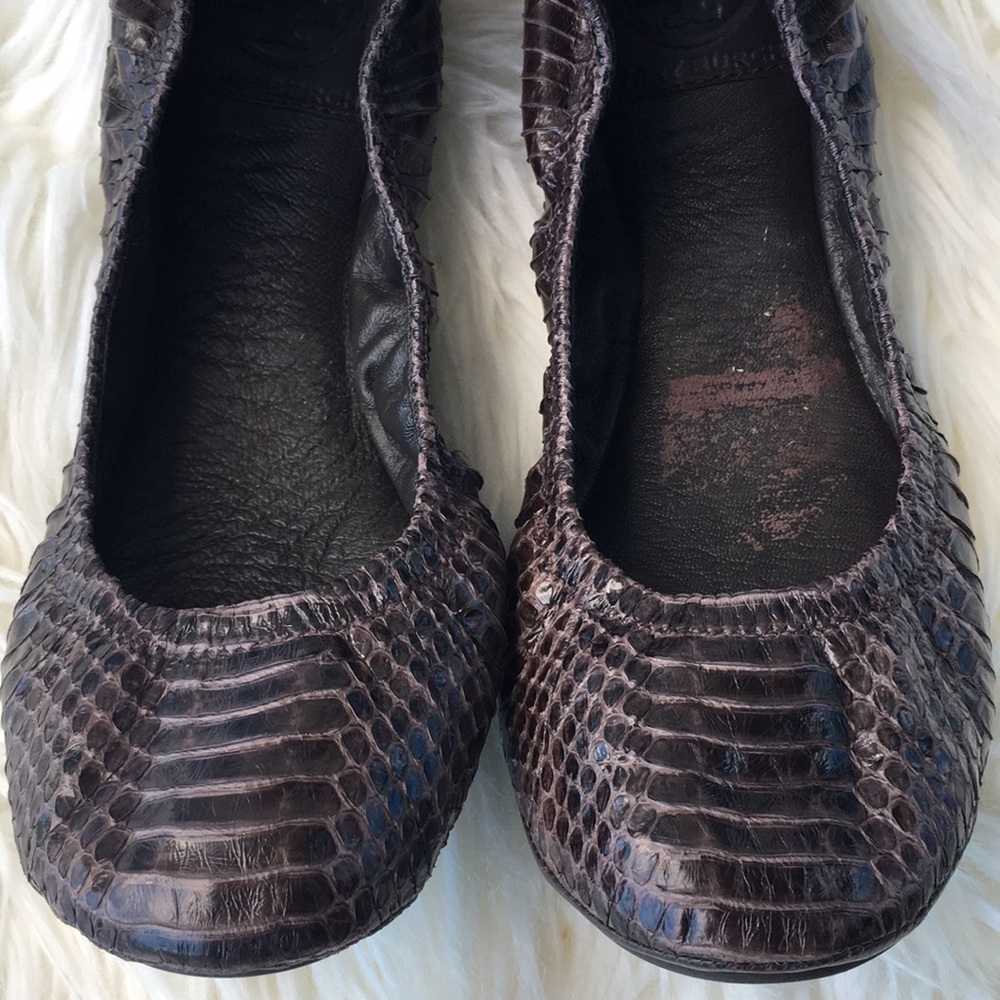 Tory Burch “Eddie” Pythons Snake Ballet Flats - image 4